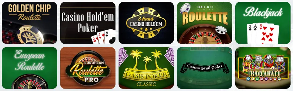 Giochi da tavolo al SPINMILLION CASINO